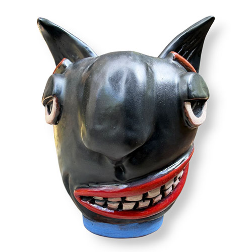 Ricky Boscarino Cat Face Pot 4.25" DP6106